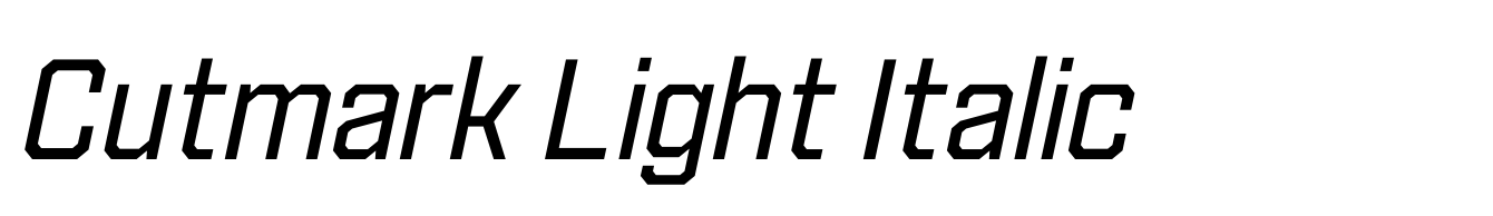 Cutmark Light Italic